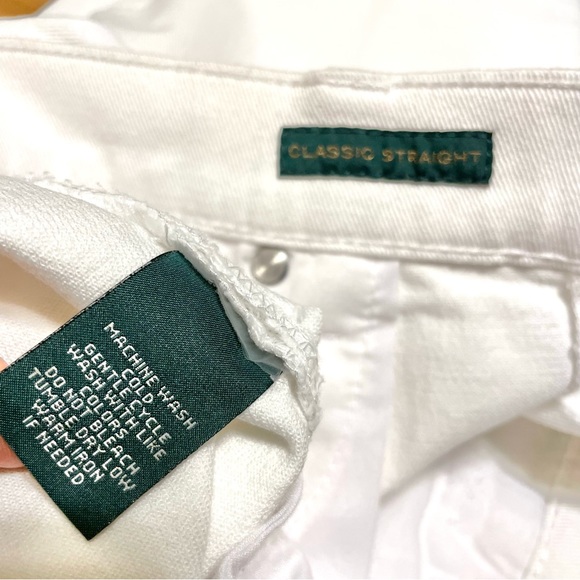 Lauren Ralph Lauren Classic Straight Leg Denim Jeans, White sz 12P - Picture 8 of 8